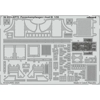 Plastikový model Eduard 1/35 Panzerkampfwagen I Ausf.B (TAMIYA)