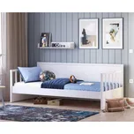 Postel s odnímatelnou zábranou Pure Modular - bílá