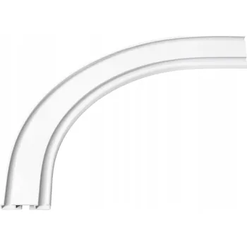 Oblouk pro stropní lištu Kowal dvoukolejnicovou bílý 25 cm