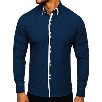 Pánská košile Pánská košile BOLF 1721-1 tmavě modrá - S