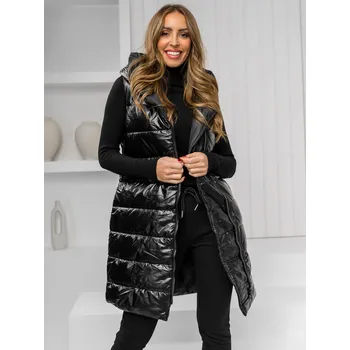 Černá dámská prodloužená prošívaná vesta Bolf 16M9117 - XL