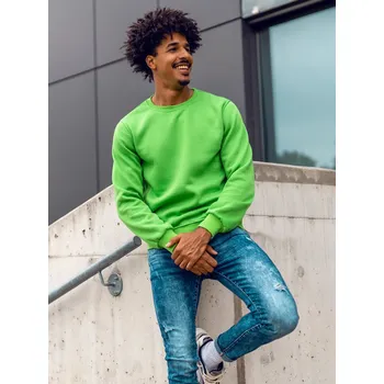 Pánská mikina Světle zelená pánská mikina bez kapuce Bolf 2001A - 2XL