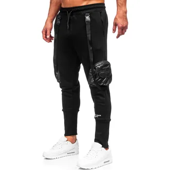 Pánské kalhoty Černé pánské jogger kapsáčé Bolf 6583 - S