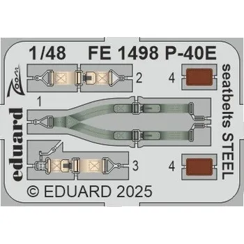 Plastikový model Eduard 1/48 P-40E seatbelts STEEL (EDUARD)