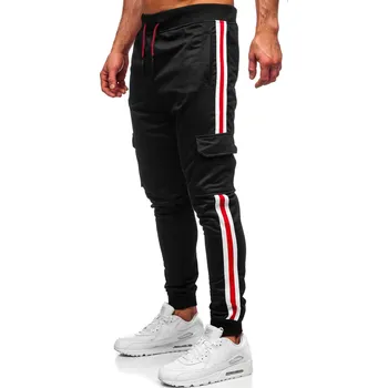 Pánské kalhoty Černé pánské jogger kapsáče Bolf YLB88018 - XL