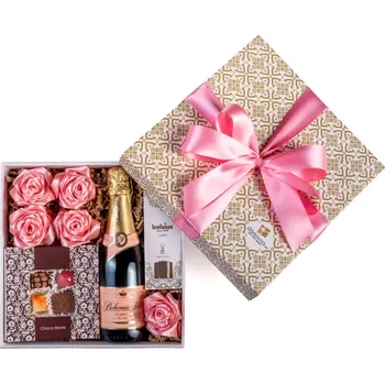 Dárkový potravinový koš Dárková krabička Růžové tajemství