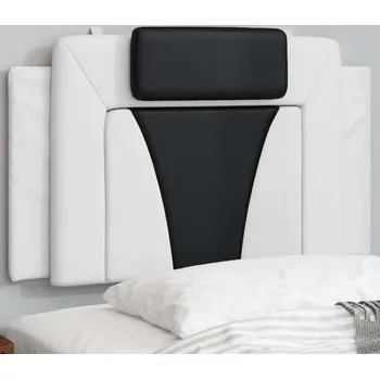 Polštář vidaXL Polštář na čelo postele Viana 80 cm umělá kůže [374764] Barva: Bílá a černá