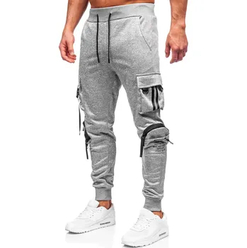 Šedé pánské kapsáčové jogger tepláky Bolf HS7176 - M