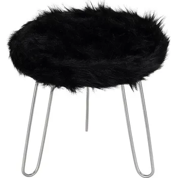 Taburet StarDeco Stolička černá 28 cm