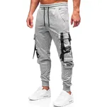 Šedé pánské kapsáčové jogger tepláky Bolf HS7173 - 2XL