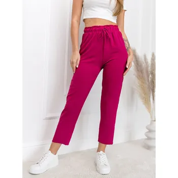 Dámské kalhoty Vínové dámské textilní kalhoty Bolf W7921 - XL