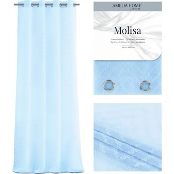 Záclona AmeliaHome Molisa světle modrá, velikost 140x250