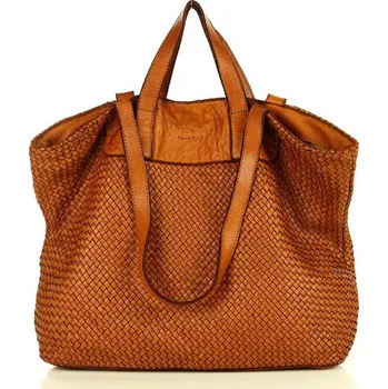 Kabelka Marco Mazzini Dámská kožená shopper bag kabelka Mazzini M1M86 camel