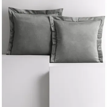 Povlak na dekorativní polštářek Povlaky na polštáře AmeliaHome Velvet Side šedé, velikost 45x45