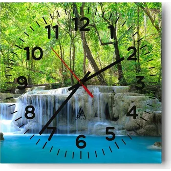 Hodiny Nástěnné hodiny do obýváku 40x40 Krajina Bezhluczne Skleněné hodiny Tiché