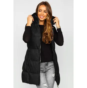 Černá dámská prodloužená prošívaná vesta Bolf 5M721 - M