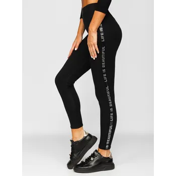Dámské legíny Černé dámské legíny Bolf W7106 - XL