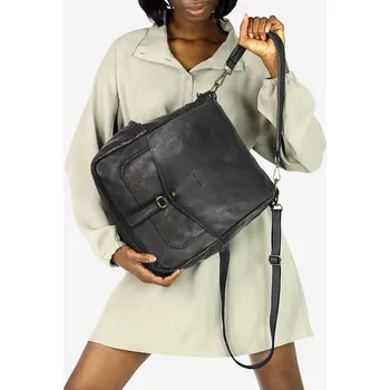 Kabelka Marco Mazzini Pohodlná dámská kabelka přes rameno z kůže MAZZINI; černá