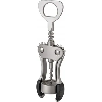 Otvírák Vývrtka na víno Kadax 19x6,2 cm stříbrná K153