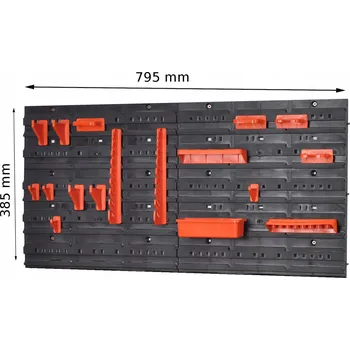 Obraz Nástěnná deska na nářadí + držáky 795 x 385 mm