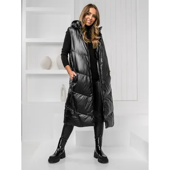 Černá dámská prodloužená prošívaná vesta Bolf 5M3183 - M