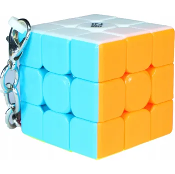 Hlavolam QIYi Klíčenka Kostka 3x3 Barevná