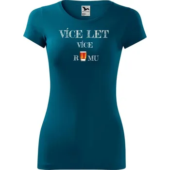 Dámské oblečení DOBRÝ TRIKO Dámské NAROZENINOVÉ tričko glance RUM Velikost: 2XL, Barva: Petrolejová