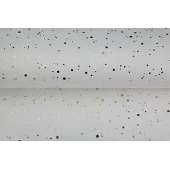 Úplet, zlaté puntíky BÍLÁ (E) (Zlaté puntíky, fólie)