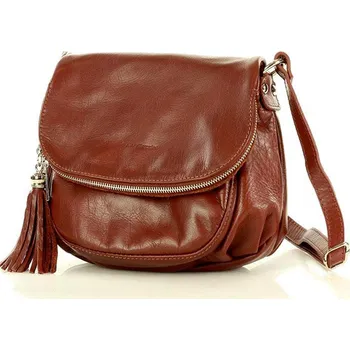 Kabelka Marco Mazzini Kožená crossbody kabelka Mazzini M27 hnědá