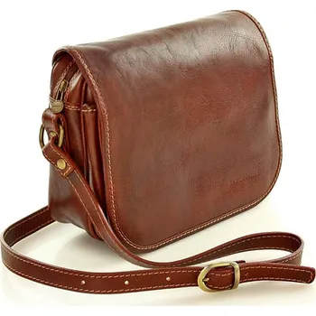 Kabelka Kožená crossbody kabelka Mazzini M17M9 hnědá