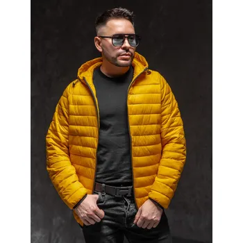 Žlutá pánská prošívaná přechodová bunda Bolf 13021A1 - M