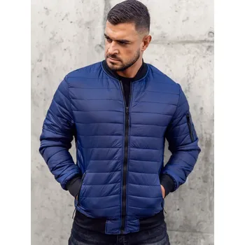 Tmavě modrý pánský prošívaný přechodový bomber Bolf MY-02 - XL