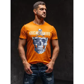Pánské tričko Oranžové pánské tričko s potiskem Bolf Y70005 - 2XL