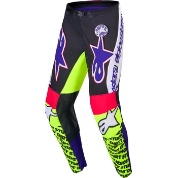 Moto kalhoty ALPINESTARS kalhoty SUPERTECH limitovaná edice DIRT STUDIOS bílá/fialová/růžová/žlutá fluo 2025 - 38