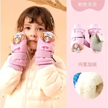 Rukavice Dětské zimní rukavice s motivem Tlapková patrola - modré/růžové Barva: růžová (223PP149-PK)