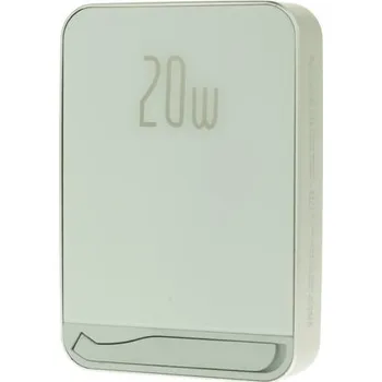 Powerbanka Metal Magsafe bezdrátová Powerbanka se stojánkem, 10000mAh, PD20W, bílá