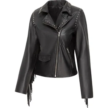 Moto bunda Stars & Stripes Bunda kožená Amber Stars & Stripes, dámská, černá XXL