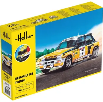 Plastikový model Renault R5 Turbo - obsahuje barvy a lepidlo - Heller STARTER KIT 56717