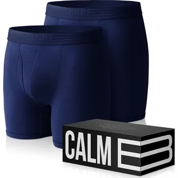 Boxerky Calm B BOXERKY TMAVĚ MODRÉ 2-PACK Velikost: XL