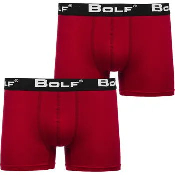 Pánské oblečení Vínové pánské boxerky Bolf 0953-2P 2 PACK - 2XL
