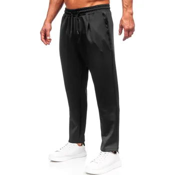 Pánské kalhoty Černé pánské textilní kalhoty Bolf 6174 - 30/S