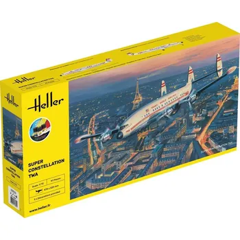 Plastikový model Lockheed Super Constellation TWA - obsahuje barvy a lepidlo - Heller STARTER KIT 58391