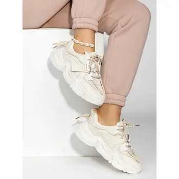 Dámské tenisky Béžové dámské kotníkové tenisky sneakersy Bolf LL616 - 40