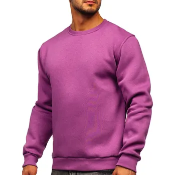 Pánská mikina Fialová pánská silná mikina bez kapuce Bolf 2001 - XL