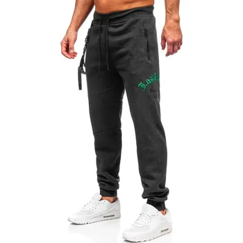 Pánská móda Grafitové pánské teplákové jogger kalhoty Bolf JX6287 - M