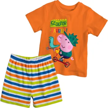 Dětské pyžamo PEPPA PIG SCOOTER oranžové Velikost: 92