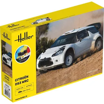 Plastikový model Citroen DS3 WRC - obsahuje barvy a lepidlo - Heller STARTER KIT 56758