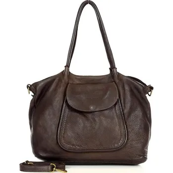 Kožená kabelka shopper taška inspirovaná přírodou Barva: Tmavě Hnědá