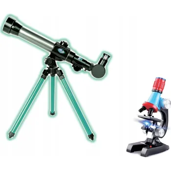 Astronomický dalekohled TELESKOP a mikroskop v sadě