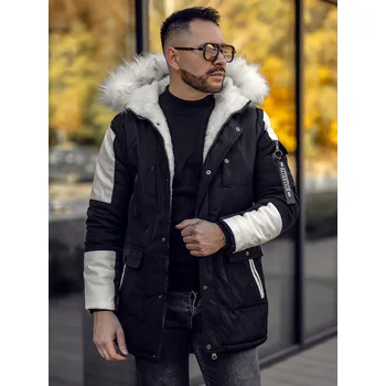 Pánský kabát Černá pánská zimní parka Bolf JP5832A - L